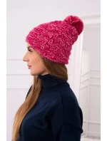 Fleecová čepice Fiona K275 fuchsiová + světle pudrově růžová