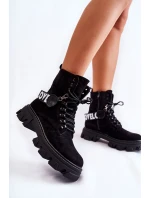 Semišové vysoké kozačky s oteplením béžove Danity