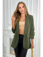 Elegantní sako s khaki klopami