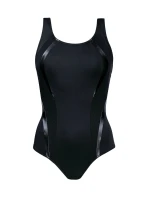 Dámské jednodílné plavky Atlantic sport 34LA2 Černá s tavě zelenou a šedou - SELF