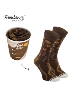 Duhové ponožky Americká káva 1 pár