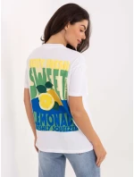 Tričko D12022AH02645W bílé a žluté Tričko D12022AH02645W bílé a žluté