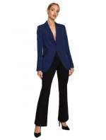 M701 Sako s jedním knoflíkem a asymetrickými kapsami - černé