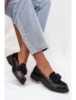 Lakované dámské mokasíny S.Barski – černé