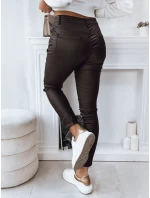 Dámské voskované kalhoty KARLA tmavě hnědé FashionStreet UY1787