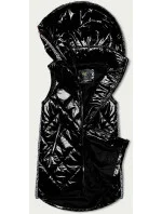 Černá lesklá vesta s lemovkami (7004BIG) Černá lesklá vesta s lemovkami (7004BIG)