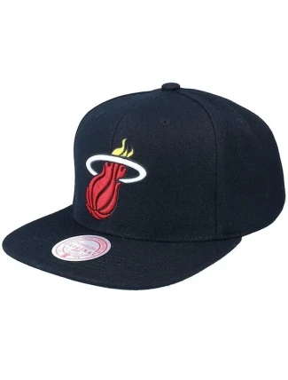 Mitchell & Ness NBA Miami Heat Top Spot Snapback Hwc Heat Cap HHSS2976-MHEYYPPPBLCK Mitchell & Ness NBA Miami Heat Top Spot Snapback Hwc Heat Cap HHSS2976-MHEYYPPPBLCK