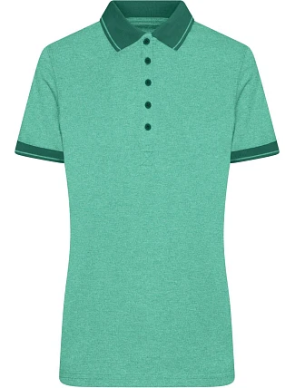 Daiber JN 705 Dámské žerzejové melírované polo 02.0705 green melange/dark green Daiber JN 705 Dámské žerzejové melírované polo 02.0705 green melange/dark green
