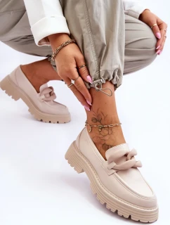 Kožené mokasínové boty Big Star Béžová