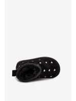 Dětské sněhule se srdíčky Gracina – černé