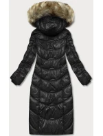 Lehká černá dlouhá dámská bunda (H-203)