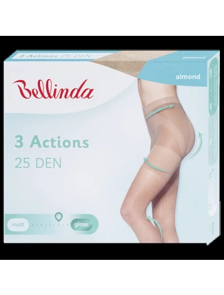 Formující punčochové kalhoty 3ACTIONS 25 DEN - BELLINDA - almond