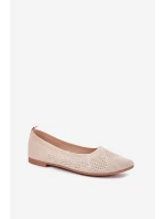 Materiálové Dámské Baletky Béžové Zelira