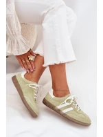 Nízké Kožené Sneakery Dámské Limetkové Ismina