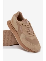 Kožené Sneakersy Pánské Big Star OO174298 Hi-Poly System Béžové