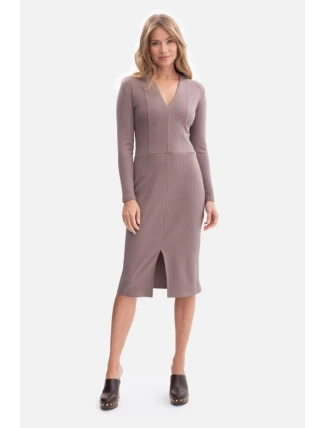 B307 Pletené tužkové šaty - cococa