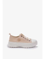 Dámské tenisky na masivní podešvi Big Star – béžové