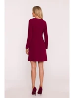 Dámské šaty S419 Bordó - Stylove Dámské šaty S419 Bordó - Stylove