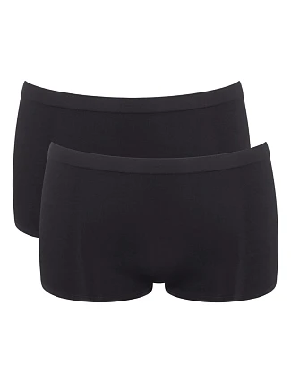 Dámské kalhotky GO Sense Short 2P - BLACK - černé 0004 - SLOGGI Dámské kalhotky GO Sense Short 2P - BLACK - černé 0004 - SLOGGI