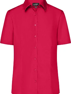 Daiber JN 643 Popelínová business halenka s krátkým rukávem 02.0643 red