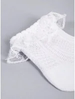 Dívčí ponožky s volánkem 3Pack SKL-0009G-0100 bílé - Yoclub Dívčí ponožky s volánkem 3Pack SKL-0009G-0100 bílé - Yoclub