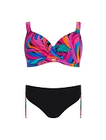 Dvoudílné plavky S937 V1MI9 Marmaris9 růžovo-černé - Self