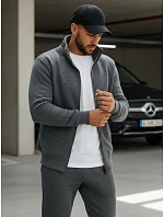 Pánská mikina na zip s kapucí antracitová BX4111 - Hi-Tec Pánská mikina na zip s kapucí antracitová BX4111 - Hi-Tec