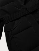 Černá vypasovaná zimní bunda s opaskem (23MY-207) Černá vypasovaná zimní bunda s opaskem (23MY-207)