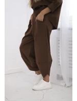 Souprava Punto Milano Winter tepláky + kalhot hnědý