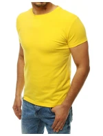 Pánské tričko bez potisku žluté FashionStreet RX4194 Pánské tričko bez potisku žluté FashionStreet RX4194