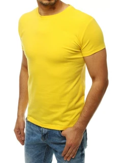 Pánské tričko bez potisku žluté FashionStreet RX4194
