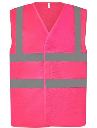 Yoko HVW 120 Hi-Vis síťovaná bezpečnostní vesta 79.W120 pink Yoko HVW 120 Hi-Vis síťovaná bezpečnostní vesta 79.W120 pink