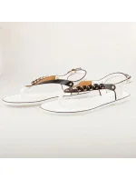 Fantastické bílo-černé gumové sandály