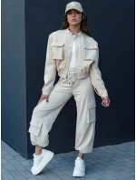 Dámská bunda bomber PRIEV béžová FashionStreet TY4306