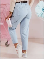 Dámské kalhoty s páskem SOFELIA modré FashionStreet UY2504 Dámské kalhoty s páskem SOFELIA modré FashionStreet UY2504