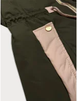 Dámská bunda v khaki barvě se stahováním v pase S'West (B8352-11)