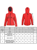Result R 230F Dámská 3-vrstvá softshellová bunda s kapucí 30.230F red/black