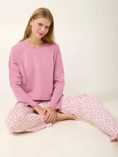 Vamp - Bavlněné dámské pyžamo s potiskem 21927 - Vamp