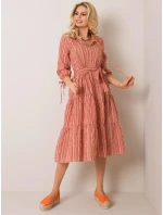 Šaty LK SK 508005.07P světle hnědá Šaty LK SK 508005.07P světle hnědá