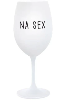 NA SEX - bílá sklenice na víno 350 ml