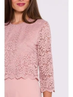 Dámský overal S381 Pudr růžová - Stylove Dámský overal S381 Pudr růžová - Stylove