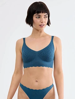 Dámská podprsenka ZERO Feel Bliss Bralette - Smoky Blue - modrá 1692 - SLOGGI