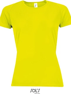 SOL'S Sporty Women Dámské raglánové sportovní tričko 25.1159 neon yellow