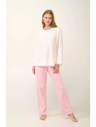Vamp - Bavlněné dámské pyžamo s knoflíkovou légou 21930 - Vamp Vamp - Bavlněné dámské pyžamo s knoflíkovou légou 21930 - Vamp