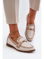 Kožené mokasíny s ozdobou Zlaté Maciejka 06442-25 Zlaté