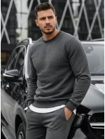 Pánská mikina s kapucí antracitová BX2405