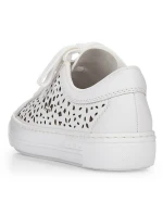 Kožená pohodlná obuv Rieker W RKR641 white