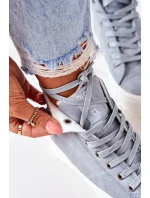 Dámské zateplené tenisky Big Star – světle modré