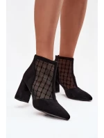 Dámské botky na sloupku D&A – černé Dámské botky na sloupku D&A – černé