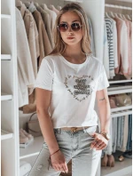 TEDDYCAP dámské tričko s medvídkem bílé FashionStreet RY2745 TEDDYCAP dámské tričko s medvídkem bílé FashionStreet RY2745